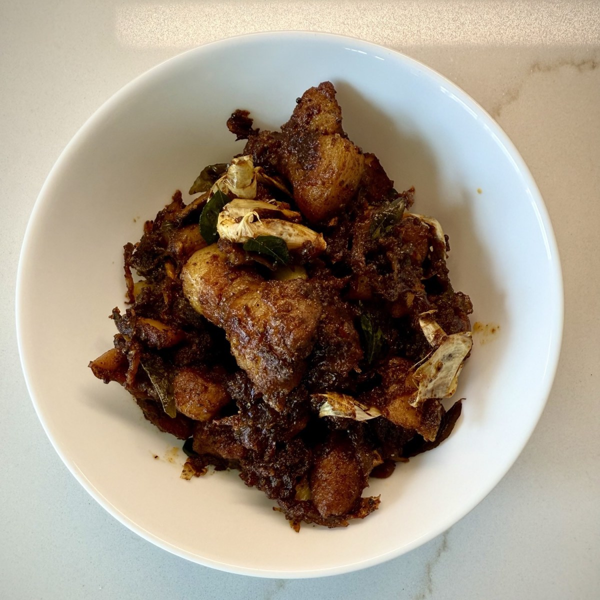 Pala Panni Erachi Ularthiyathu (Pork Belly Fry)